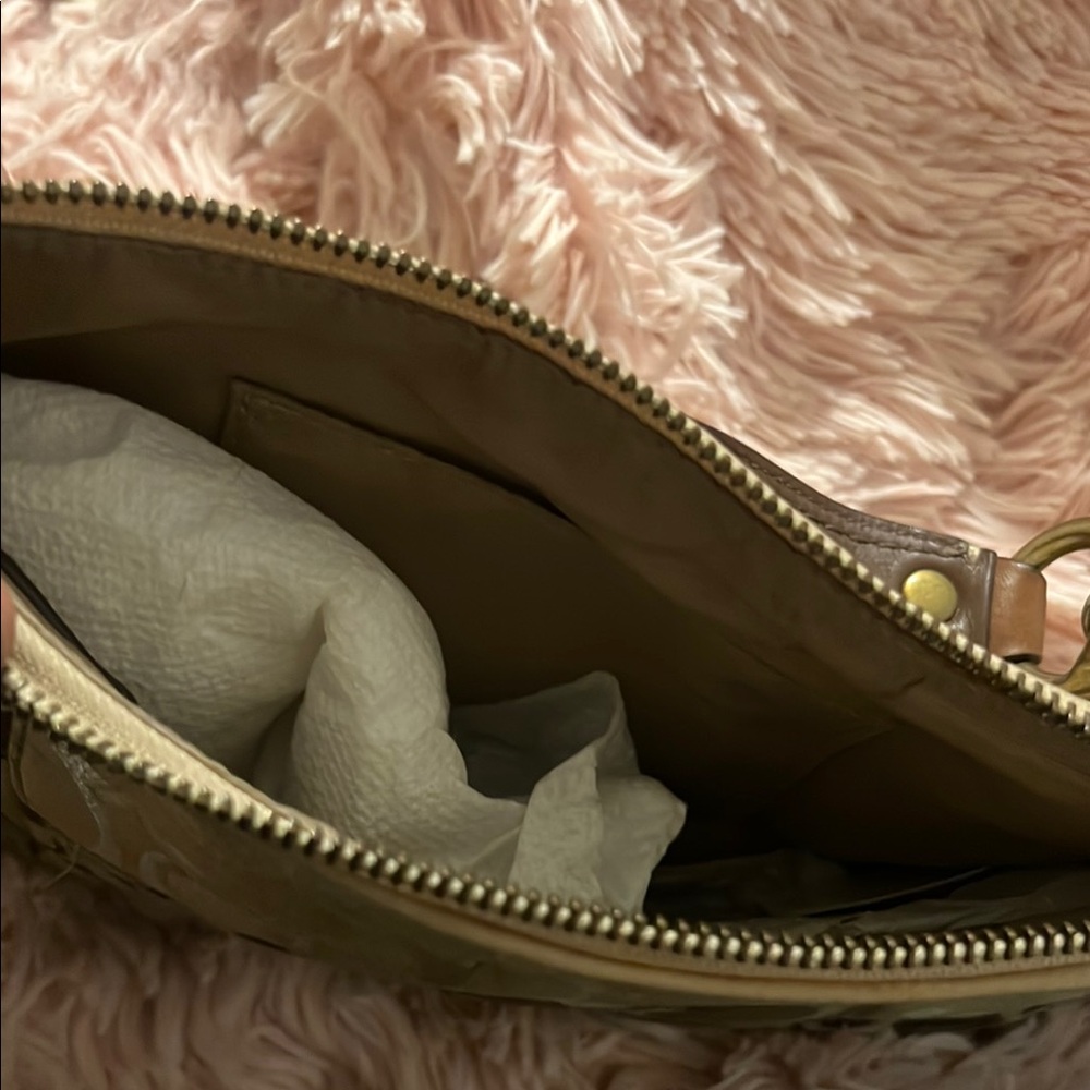 Patchwork Shoulder Bag - Brown - image 3